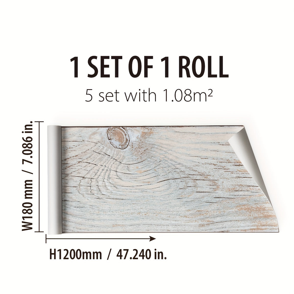 Wood Grain Tile Stickers - Waterproof, Removable, Non-Slip