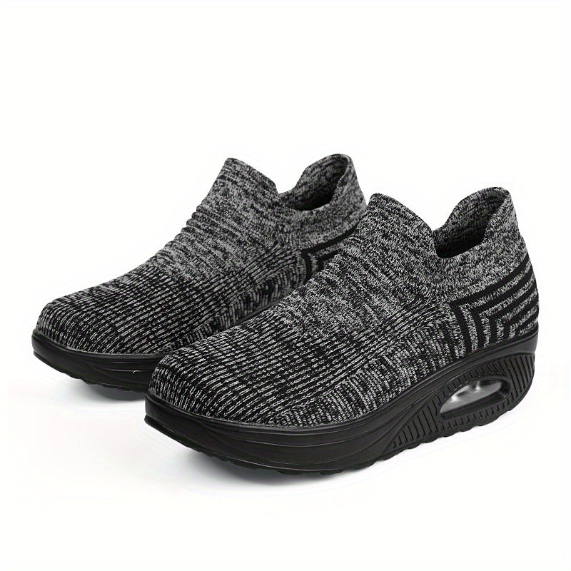 Air Cushion Mesh Sneakers Slip On Non Slip Walking Runnin