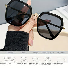 Large Polygon Sunglasses UV400 Sun Shades for Driving Beach Travel