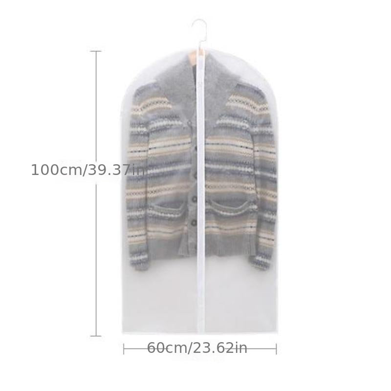 5 Pcs Dustproof Garment Hanging Bag Lightweight Clothes Storage Bag For Closet