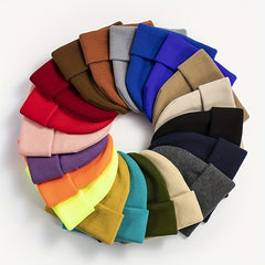 Solid Outdoor Breathable Beanie Hat Warm Knitted Hat Unisex Style Hat