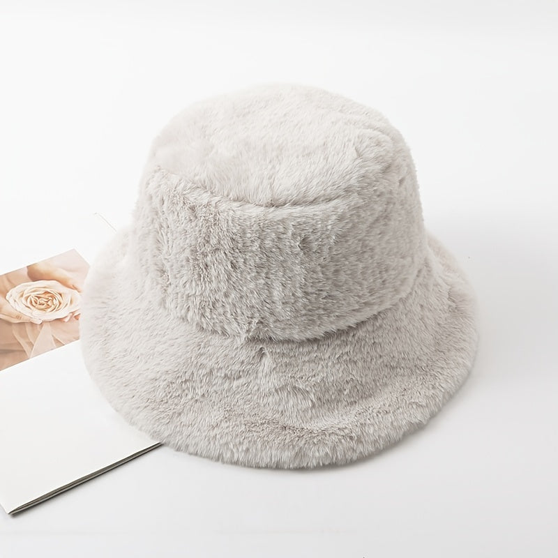 Fluffy Faux Fur Bucket Hat - Reversible - Bachelorette Party Matching Hats