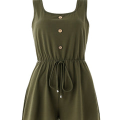Square Neck Romper Casual Jumpsuit