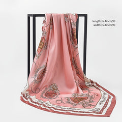 Silk Like Scarf Bandana Square Silk Like Hair Scarves And Wraps