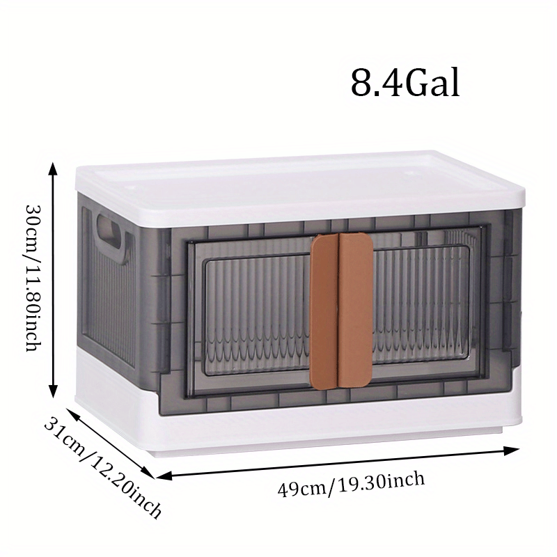 1pc Collapsible Plastic Storage Cabinet Bins for Kitchen Stackable Totes