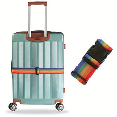 Rainbow Print Adjustable Luggage Strap Cross Belt Travel Essentials