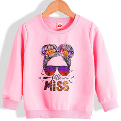 Little Miss Portrait Halloween Sweatshirt For Girls