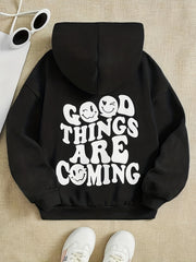 Girl's Fleece Slogan Hoodie Sweatshirt Pullover