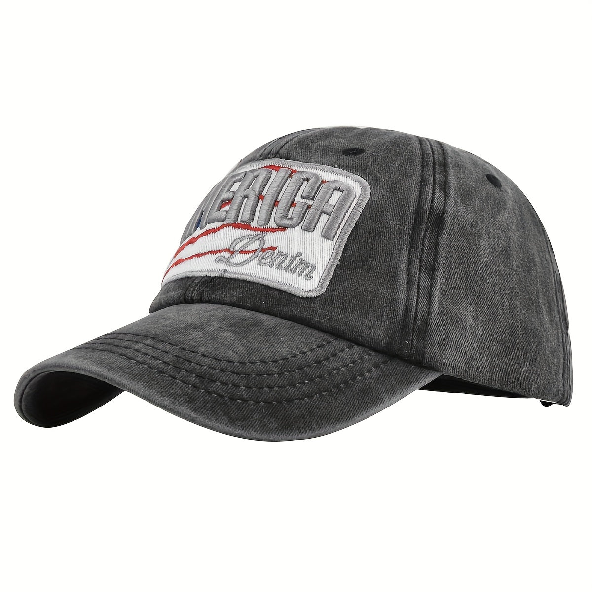 Unisex Sunshade Breathable Adjustable Baseball Cap with Letter Embroidery