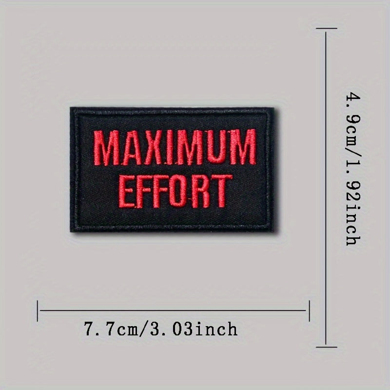 Maximun Effort Embroidered Morale Patches For Caps Uniforms Vests Backpacks