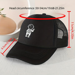 Casual Astronaut Mesh Cap Sun Protection for Summer, Boys Girls