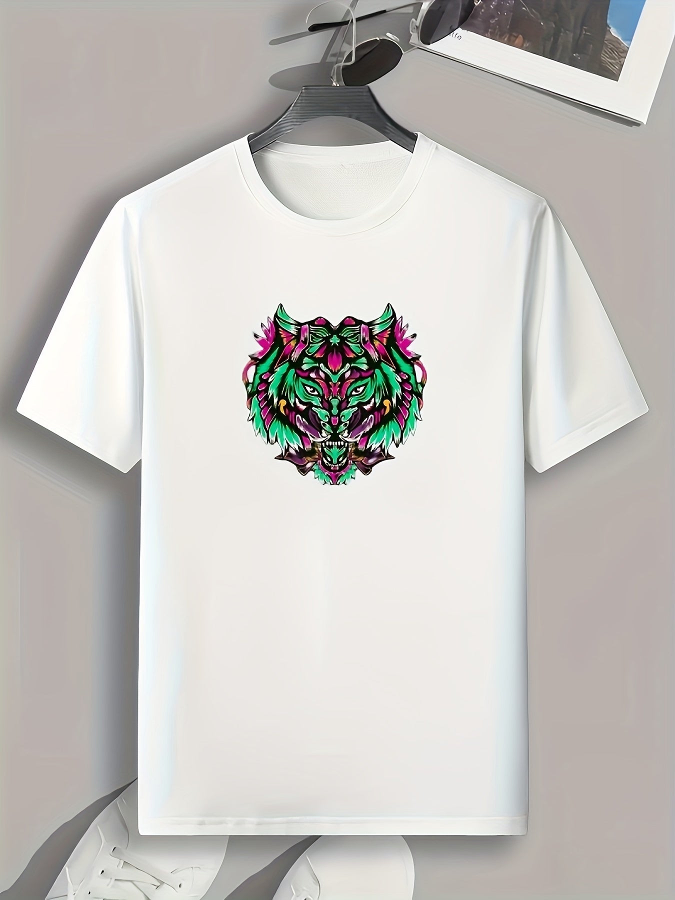 Men's Tribal Totem Animal Print Tee