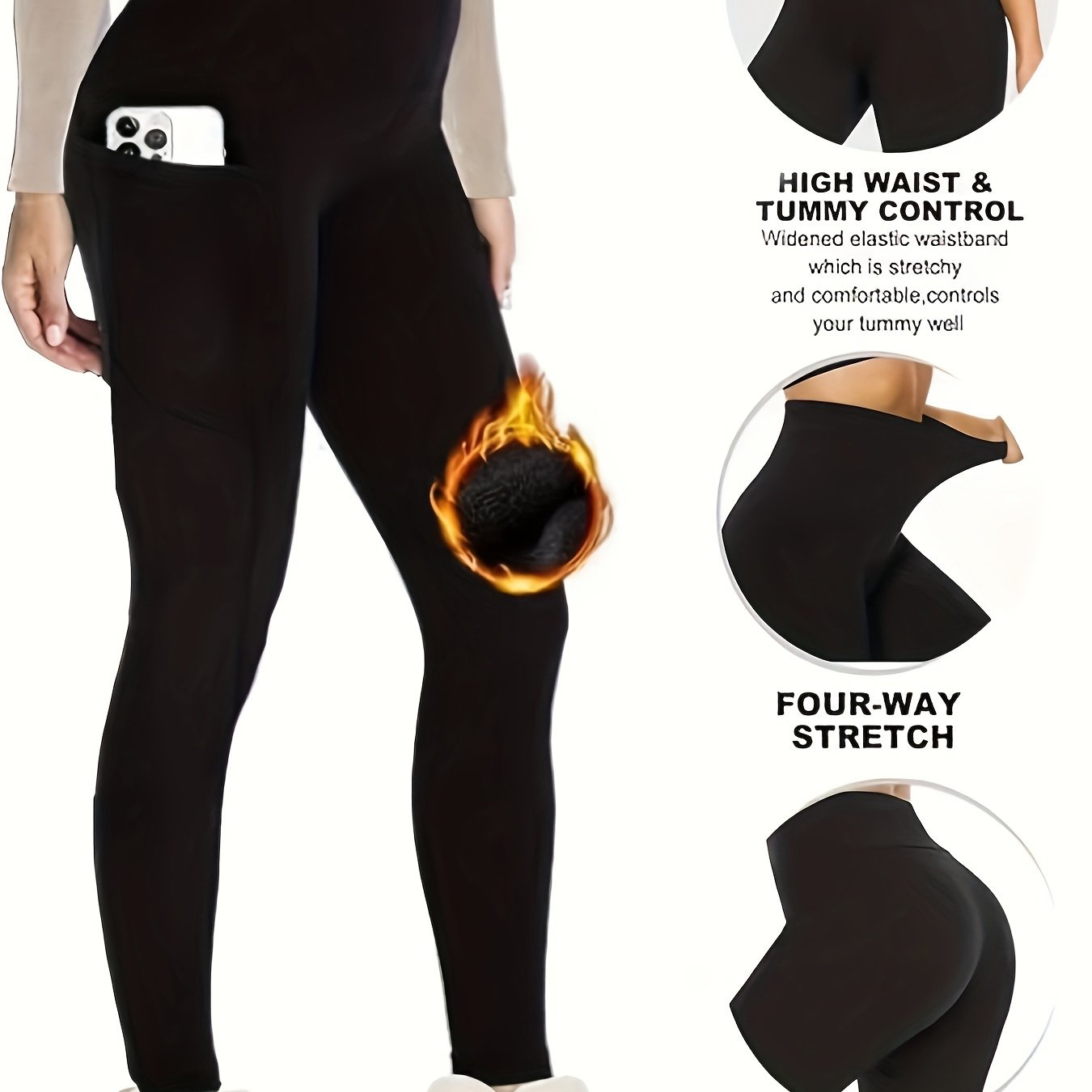 Winter Thermal High Waisted Sports Leggings Women's Activewear