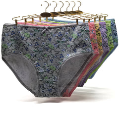 6pcs Floral Print Briefs Comfy & Breathable Intimates Panties