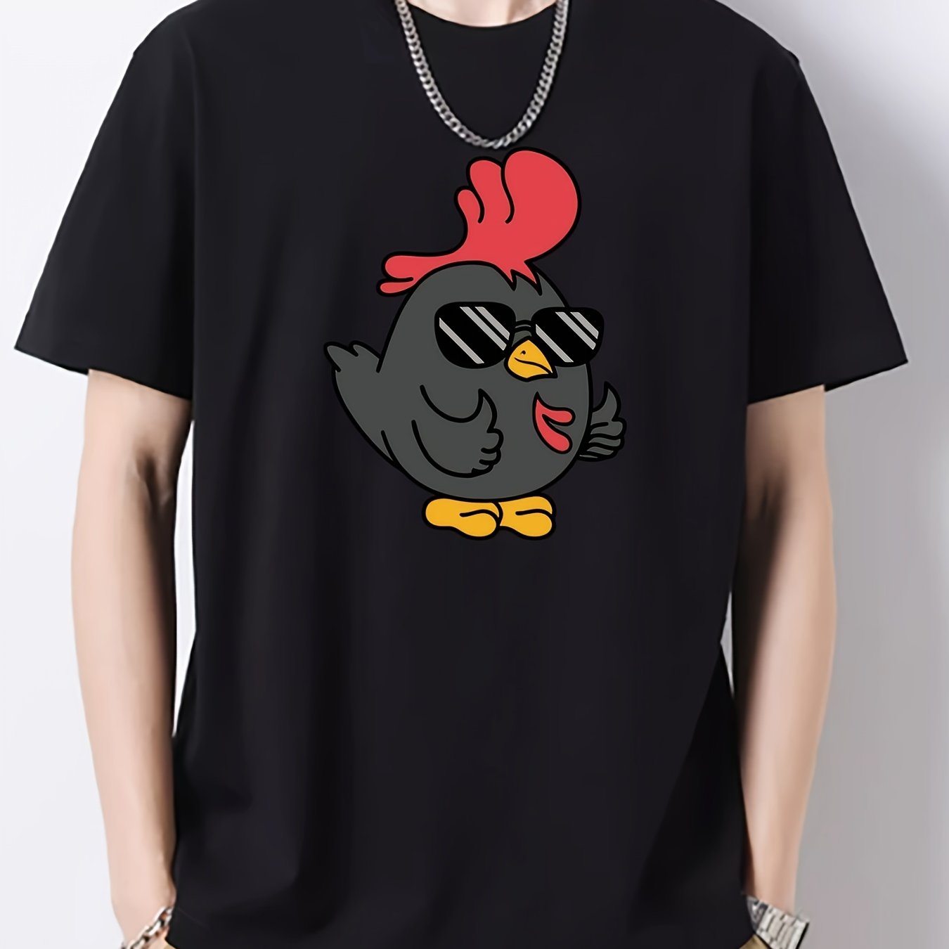 Men's Vintage Crew Neck Tee Short Sleeve Loose Fit Top