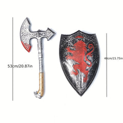 Roman Shield Battle Medieval Retro Weapon Lion Head Cosplay Prop