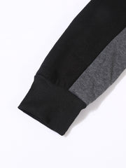 Men's Colorblock Drawstring Zip Hoodie