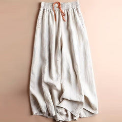 Drawstring Wide Leg Pants Casual Loose Pants Spring Fall