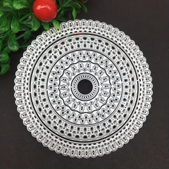Round Circle Lace Embossing Folder Metal Cutting Dies For Scrapbo