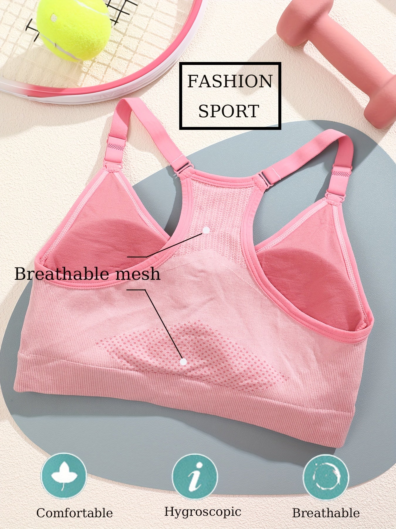 Wireless Sports Bra for Women Comfy & Breathable Workout Bra