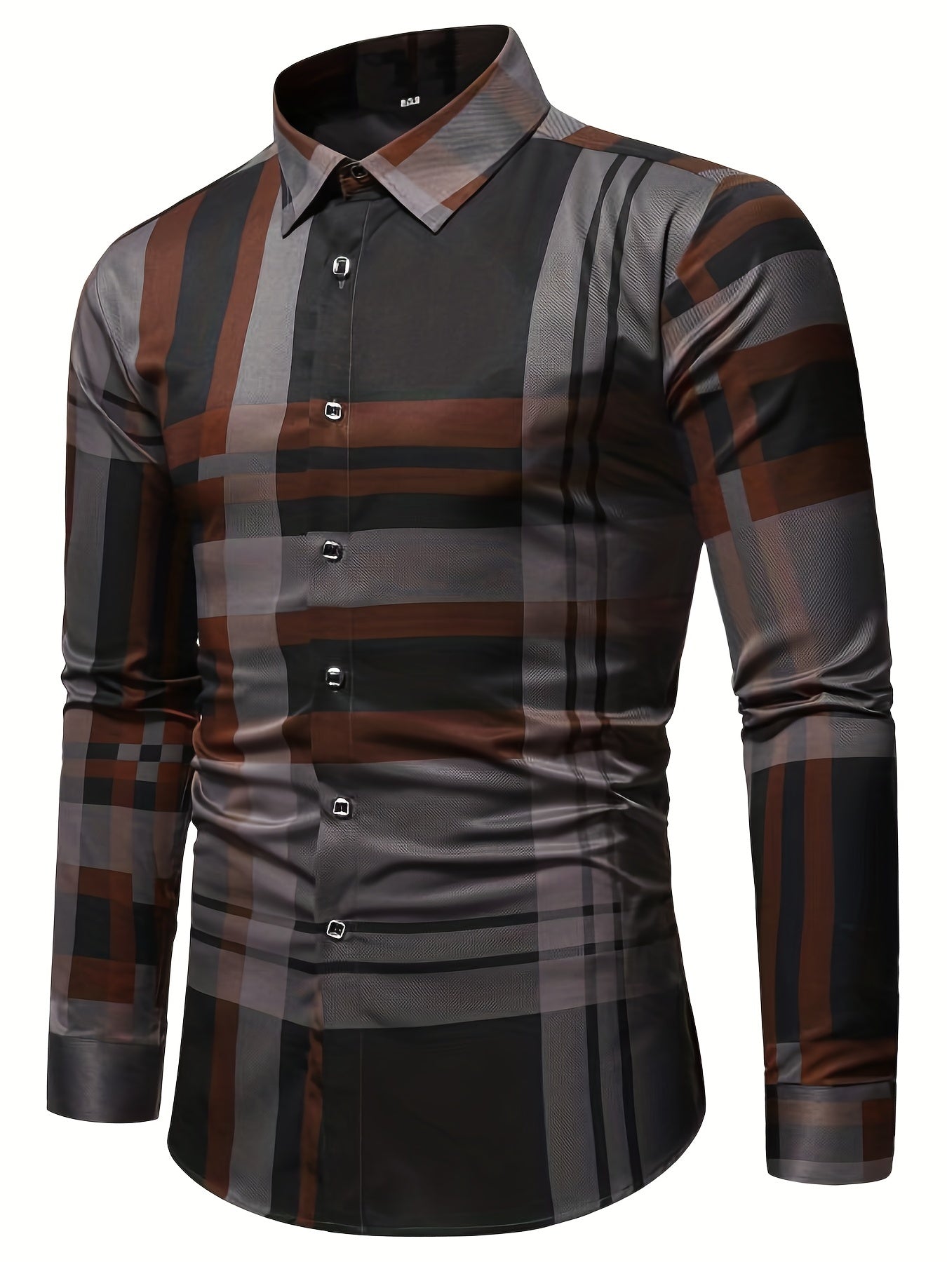 Mens Semi Formal Long Sleeve Shirt Spring/Summer