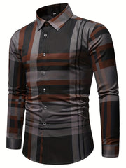 Mens Semi Formal Long Sleeve Shirt Spring/Summer