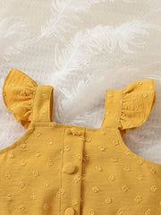 2pcs Baby Girls Fly Sleeve Camisole Top & Shorts Set Clothes