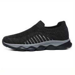 Men's Lace-up Slip-on Sneakers, Lightweight & Breathable