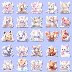 63pcs Cat Animal Stickers Pack for Laptop Luggage Notebook Decoration