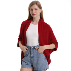 Cashmere Scarf Boho Solid Cloak Winter Vintage Cardigan