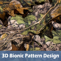 Camouflage Leafy 3D Face Mask Hood for Camping Fishing