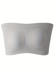 3 Pack Plus Size Tube Bra Set Solid Padded Ruched Prom Dress Three Piece Set