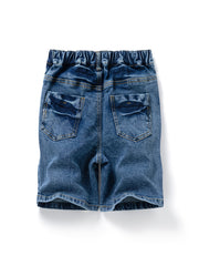 Boys Denim Jeans Cropped Pants Bottoms With Pockets