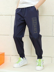 DREAMS Letter Print Boys Casual Long Pants