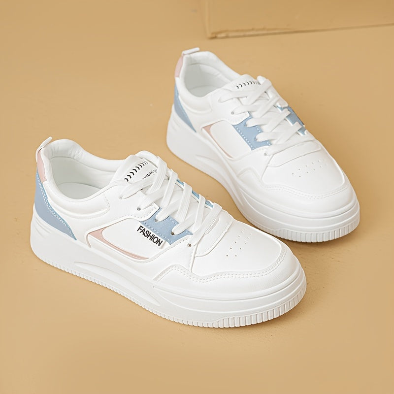 Women's Skate Shoes Low Lace-up Flats Non-slip Casual Walking Shoes