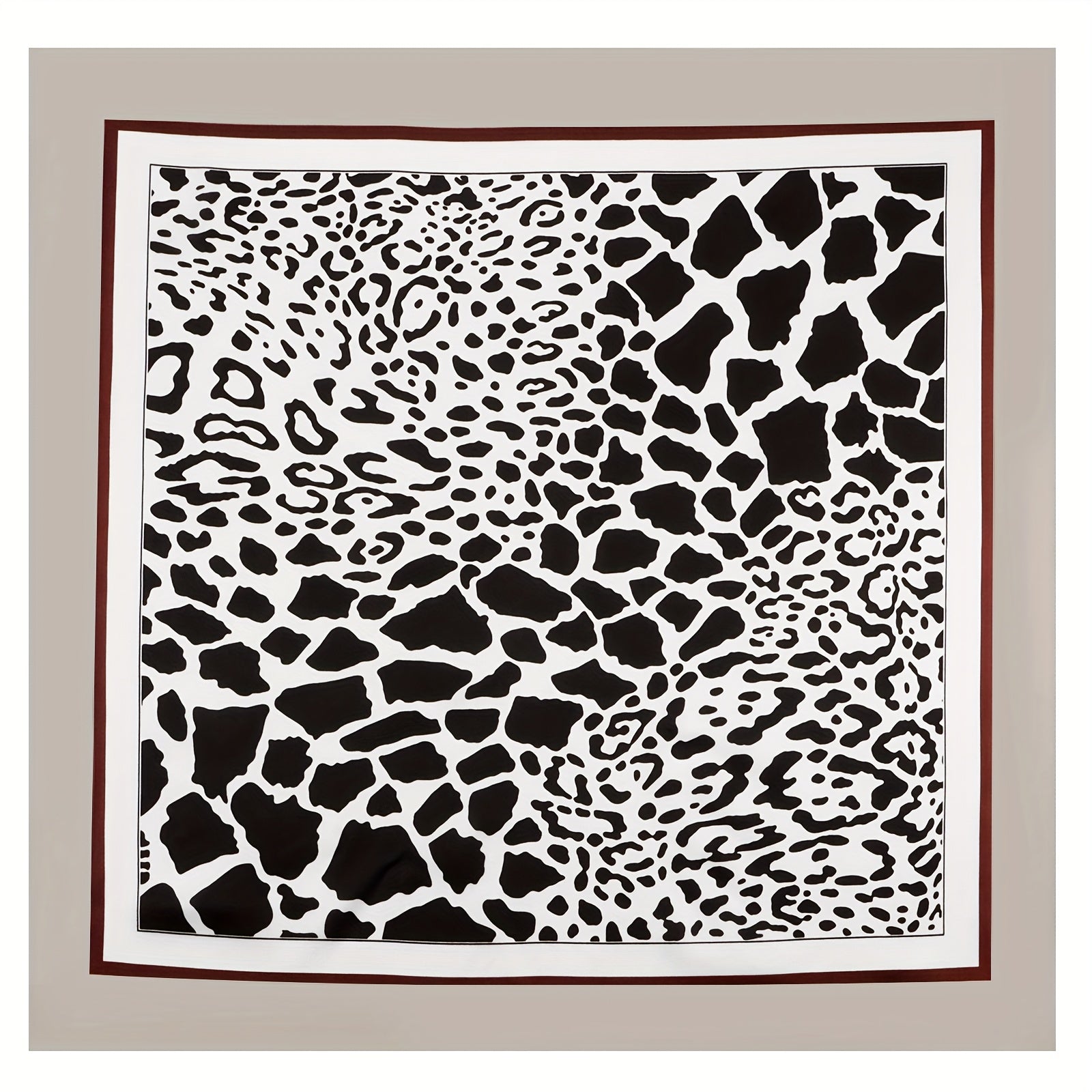 70cm Leopard Print Bandana Silk Square Scarf Neckerchief Head Wrap