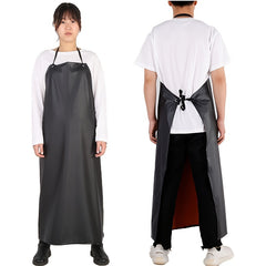 2pcs PVC Apron Kitchen Sleeve Waterproof And proof Thickened Apron Soft Leather