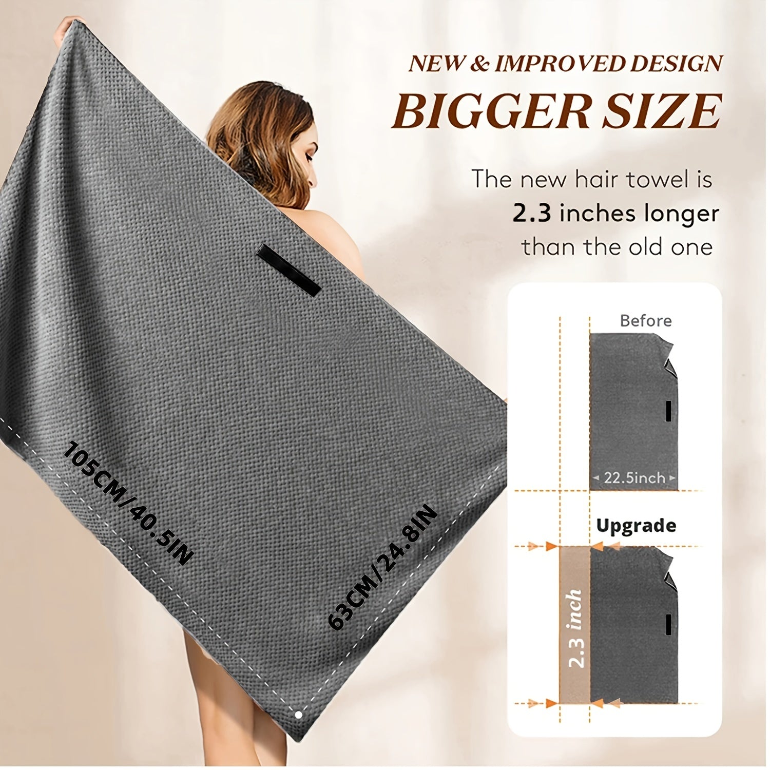 Microfiber Hair Towel Wrap for Wet Hair Absorbent Drying Towel