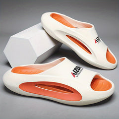 Men's Letters Print Pillow Slides Casual Non Slip Slippers