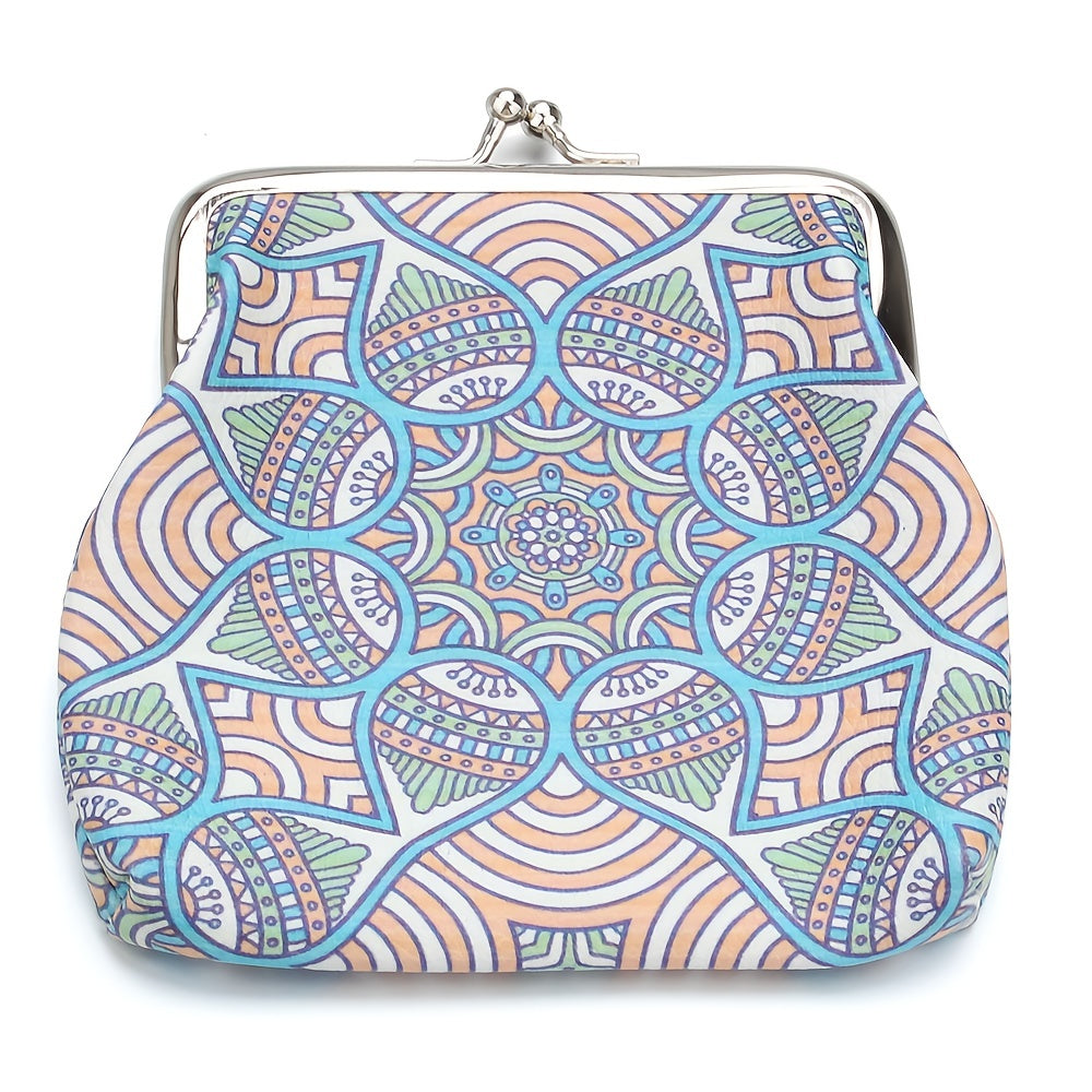 Ethnic Style Coin Purse Geometric Pattern Small Wallet Girl s Bank Card Bag