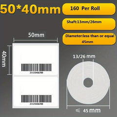Heat Sensitive Adhesive Label Paper Small Roll Core Portable Handheld Printer