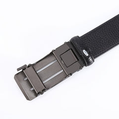 Men's Automatic Buckle Crocodile Pattern Cowhide Belt