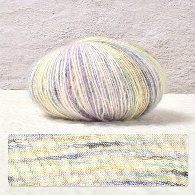 Warm Space Dyed Spray Wool for Hand Knitting Crocheting - Medium Fine Wool Blend