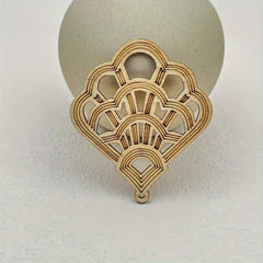 10pcs Shell Shape Sliced Pendant Home Decoration Wooden Crafts
