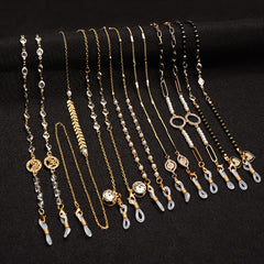 Bronze Glasses Chain Pendant Mask Earphone Holder Necklace