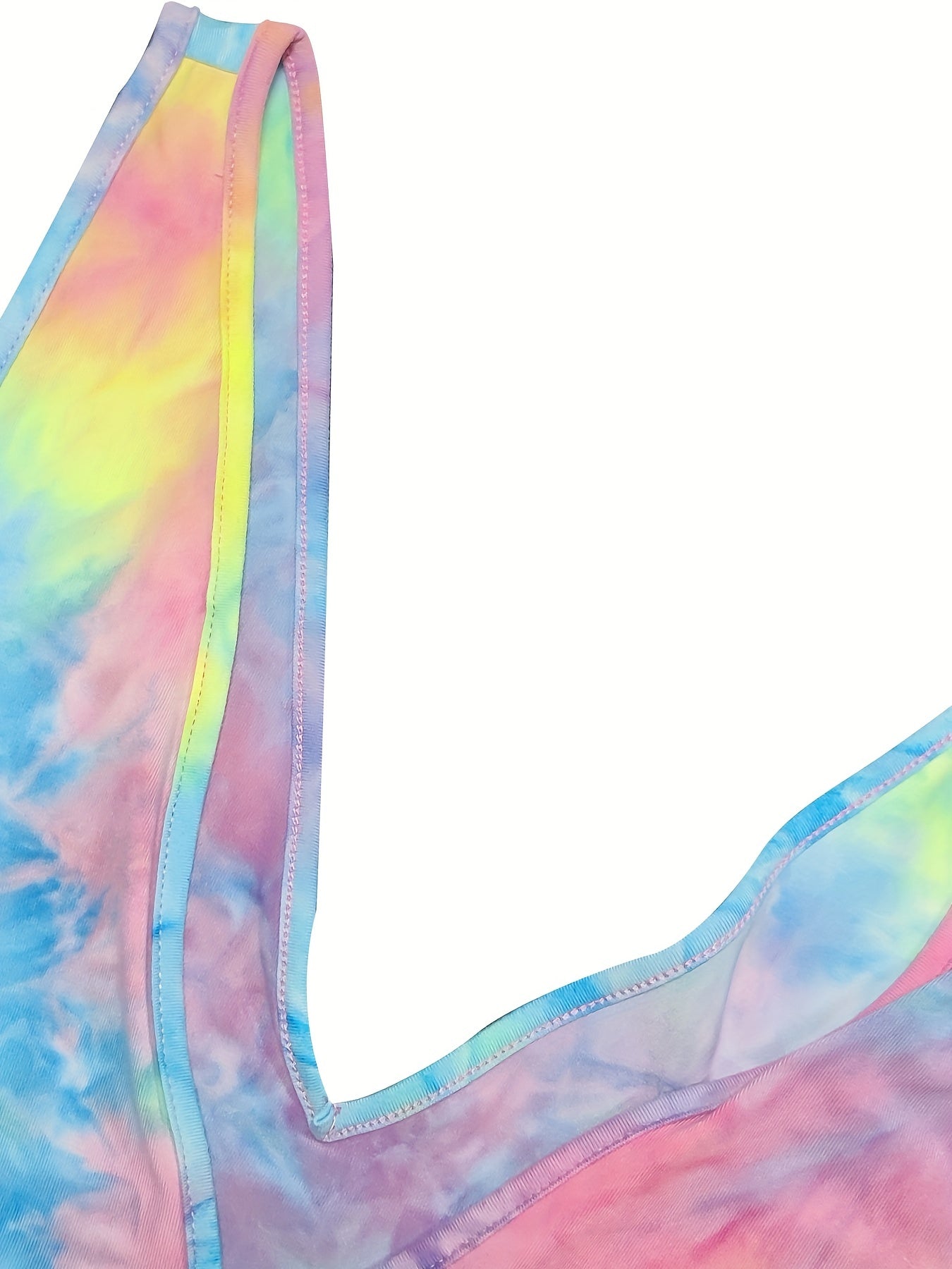Tie Dye Print Tank Top V Neck Summer Sleeveless Women's Clothing