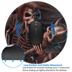 Circular Sewn Edge Mousepad The Old Skull Pattern