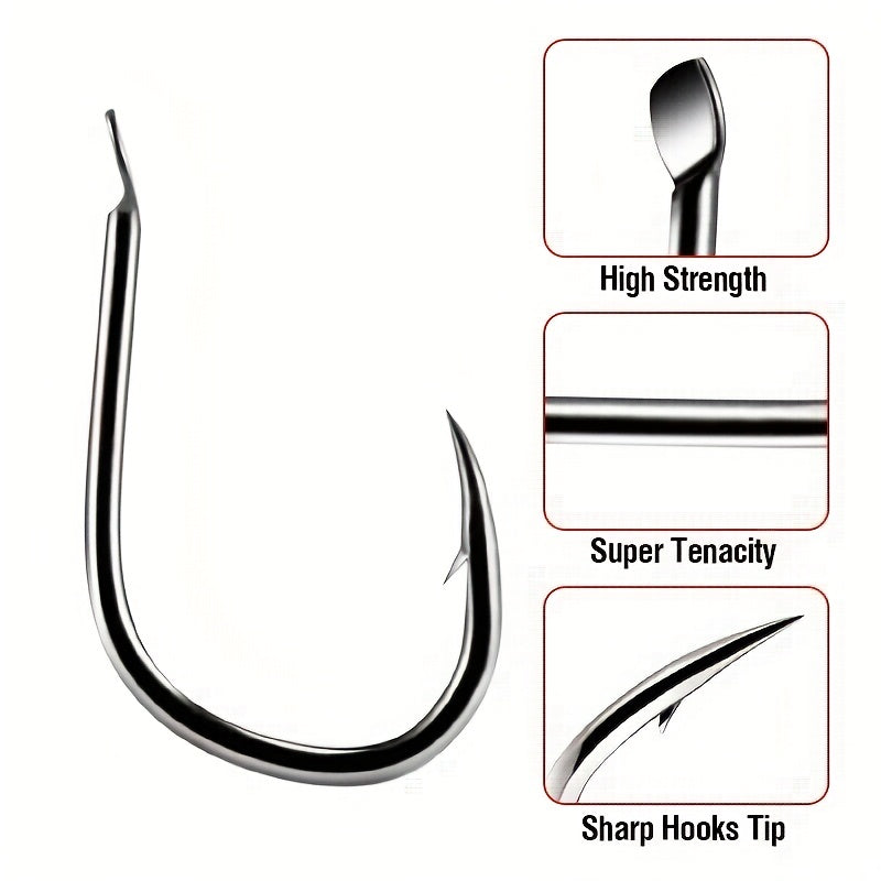 100pcs Durable Fishing Hooks for Jigging and Carp Fishing