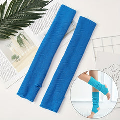 High Elastic Ribbed Knit Leg Warmers for Yoga Barre Ballet