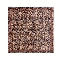 Leopard Chain Print Shawl Satin Square Scarf Bandana Silk Head Wrap